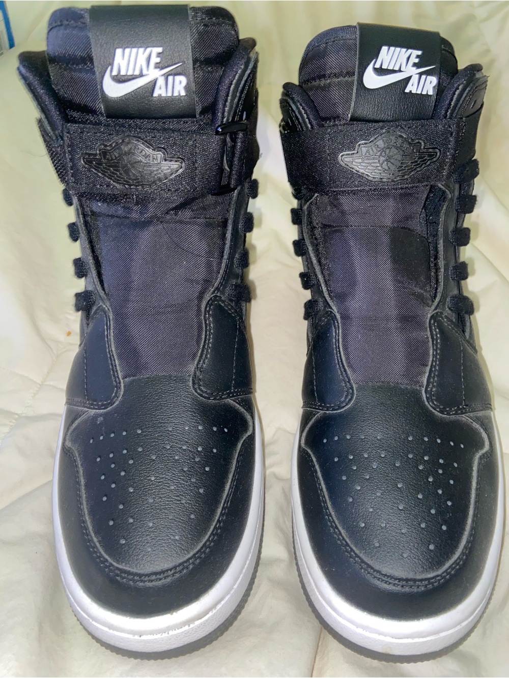 Nike Air Jordan Black High-Top Sneakers with White Soles